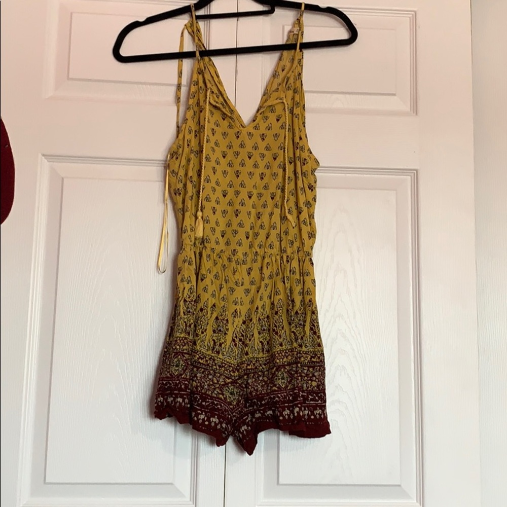 Yellow and red summer romper!